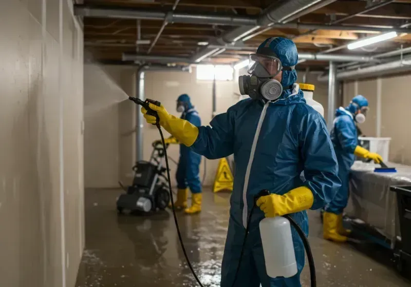 Basement Sanitization and Antimicrobial Treatment process in Hoover, AL